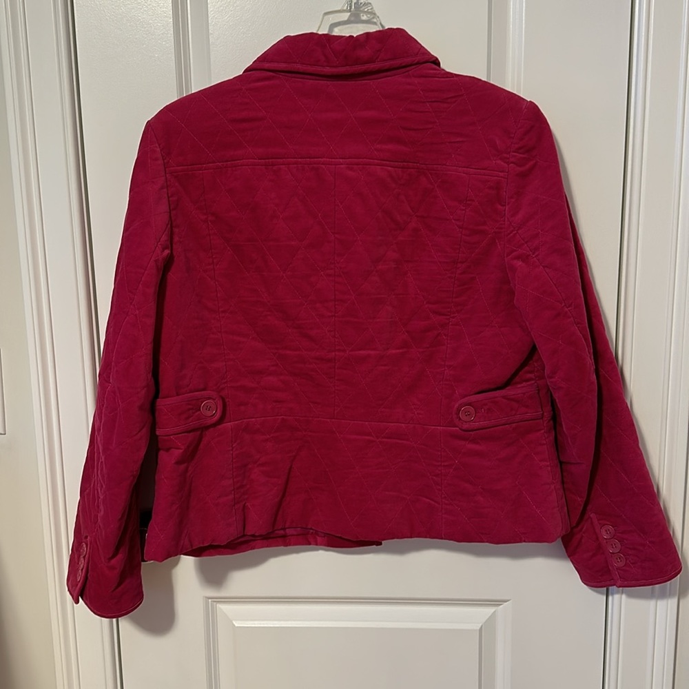 Talbots Quilted Magenta Jacket - Picture 2 of 4